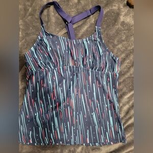 Patterned Strappy Tankini
